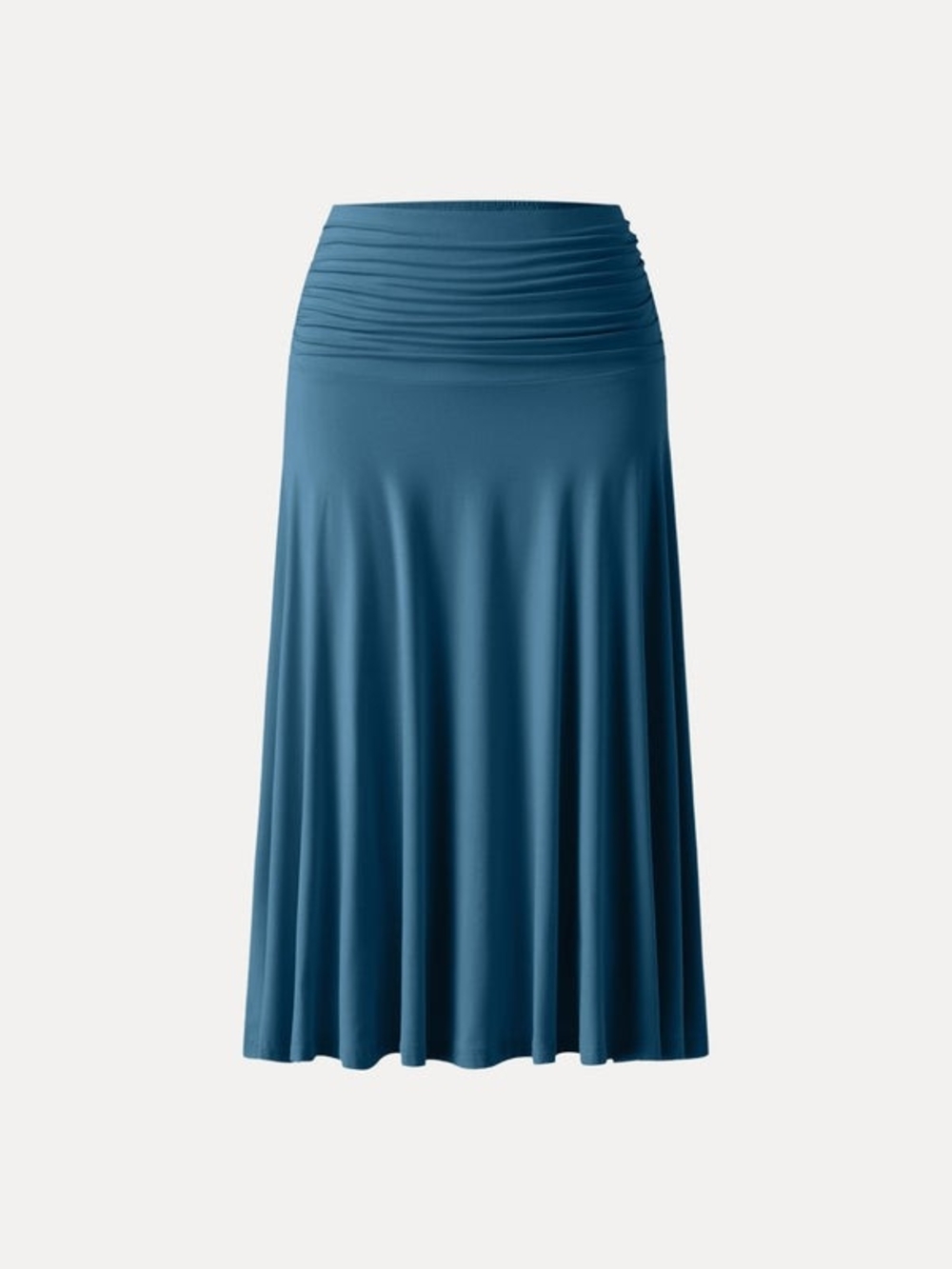Eco-SkinKiss®
Flowy Side Ruched A-line Midi Skirt